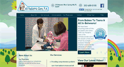 Desktop Screenshot of allpediatriccare.com